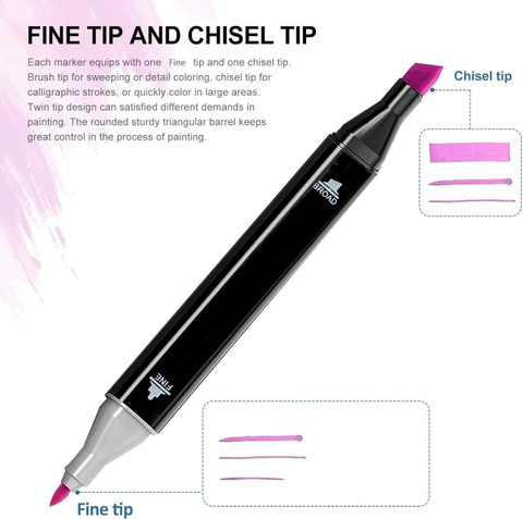 Dvn Dual Tip Art Pens Color Marker Brush Water