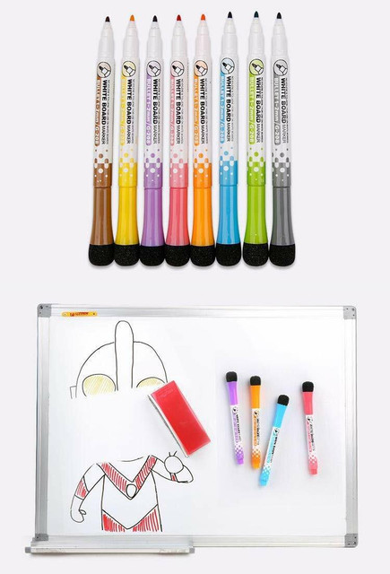 GXIN Whiteboard Marker Magnetic Dry Erase Markers Fine Tip Low-Odor  Whiteboard Marker