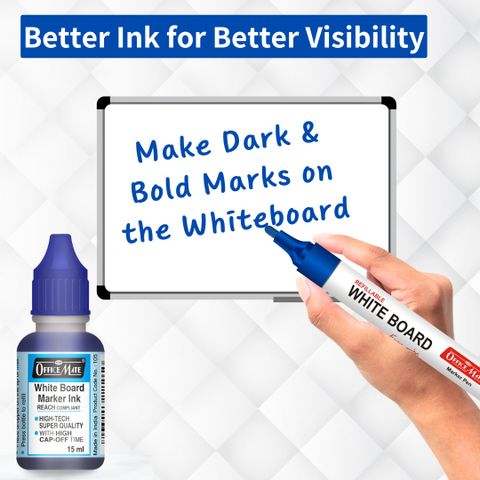 Soni Officemate Whiteboard Marker Ink (Pack of 4) X 15 ml Marker Refill ...