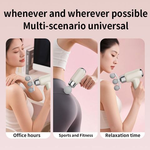 Zovilstore Pro+ Mini Deep Tissue Massage Gun â 3-Head Portable Percussion Massager, 6-Speed Settings Massager (Multicolor) - Image 8
