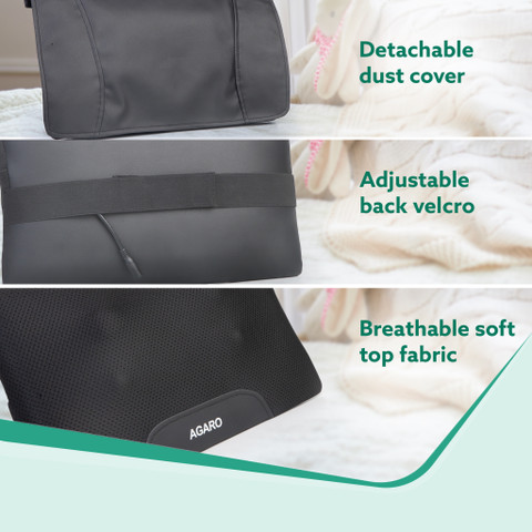 AGARO Deluxe Shiatsu Neck & back cushion Massager with 4 Rollers