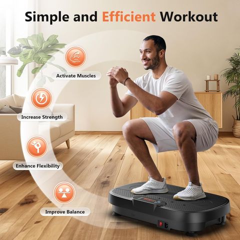 acuwellness Vibration Plate Machine for Home, Black - Image 8