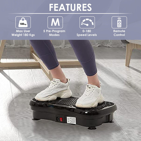 AGARO 33617 Alpha Vibration Plate, Home Gym Full Body Workout