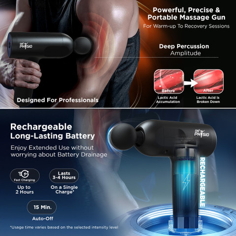 DR PHYSIO GO Portable Handheld Deep Tissue Full Body Muscle Pain