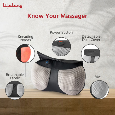 Massage Pillow With Zyllion Shiatsu Massage Cushion With Heat