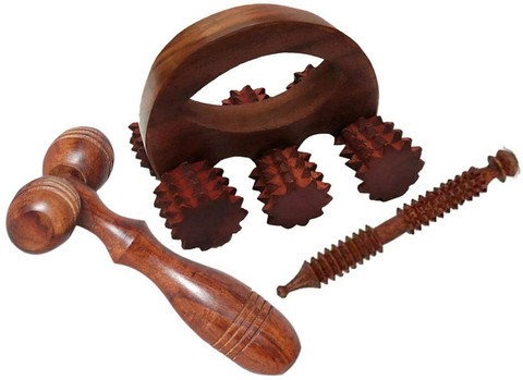 pacs Wooden Massager, Acupressure Roller Pain Relief Item, Back