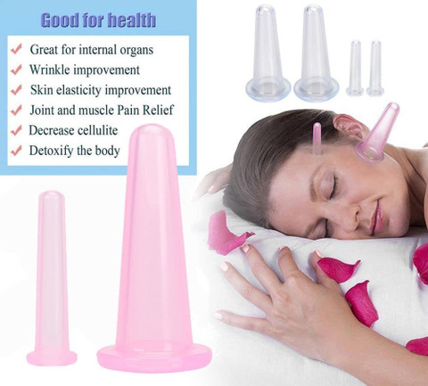 ACUPRESSUREMART Facial Cupping Set Silicone Suction Massage Cups