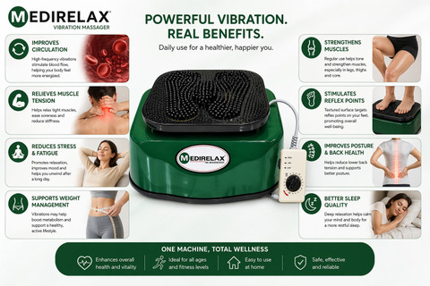 Easy Deal India EDI Medirelax 6 in 1 Portable Circulation Foot Massager  Blood Circulatory Massager Machine Massager