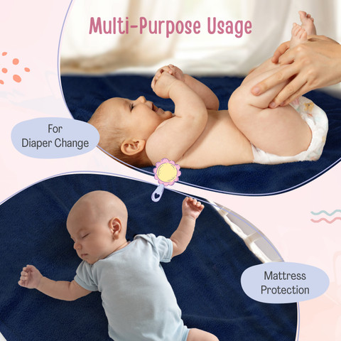 LuvLap Cotton Baby Bed Protecting Mat