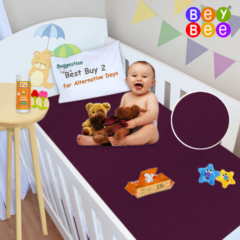 BeyBee Water Resistant Bed Protector Baby Dry Sheet with Ultra absorbance  -Extra Large (200 cm X 140 cm)