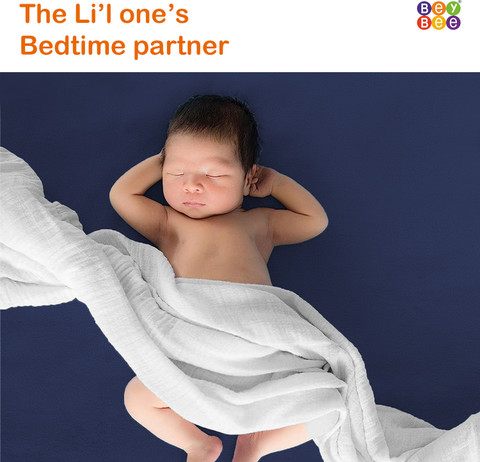 BeyBee Printed Single Hooded Baby Blanket for Mild Winter Buy