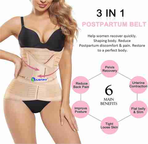 Justfit Postpartum Belly Belt After Delivery C Section, Maternity Belts  muscle support