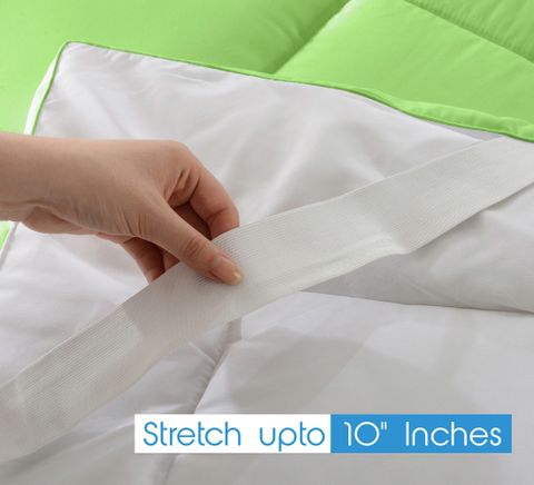 AVI 2 inch (5.08 cm) Double Size Poly Fiber Breathable Mattress Topper (183 cm x 183 cm, Green) - Image 8