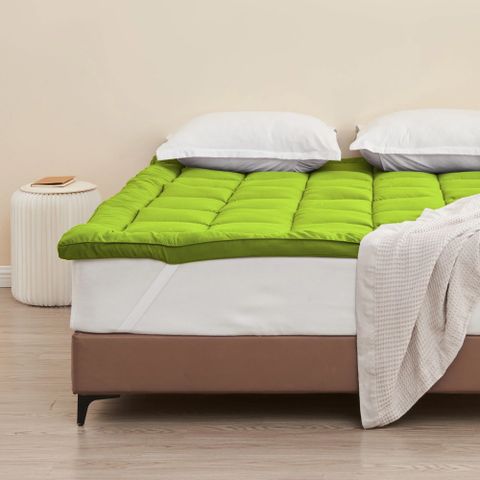 AVI 2 inch (5.08 cm) Double Size Poly Fiber Breathable Mattress Topper (183 cm x 183 cm, Green) - Image 6