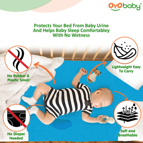 Oyo Baby Bed Protector Sheet, Baby Waterproof Sheet, Baby Dry