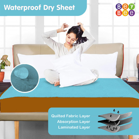 BeyBee Bed Protector Sheet, Baby Waterproof Sheet, Baby Dry Sheet For New  Born Baby