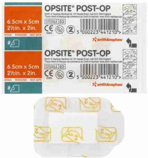 Opsite Image smith and nephew Opsite Post-Op Waterproof Dressing, Size - 6.5cm x 5cm ...