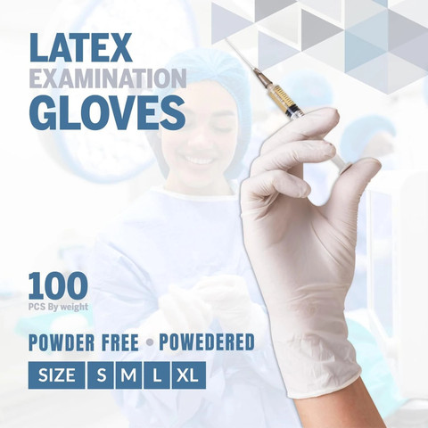Powder Free Rubber Care Gloves OTICA Latex Medical