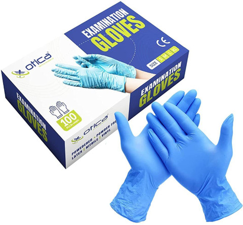 OTICA Non Sterile|Powder free|Latex Free|CE Approved Nitrile Examination  Gloves