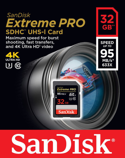 SanDisk sdsdxxg-032ggn4in Ultra U3 32 GB Extreme Pro SDHC Class 10