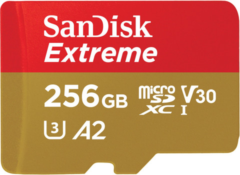 SanDisk SDSQXAV-256G-GN6MN Extreme A2 256 GB MicroSDXC Class 10 190 MB/s  Memory Card Compatible with Camera, Mobile - Main Image