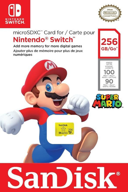 SanDisk SDSQXAO-256G-GNCZN Nintendo 256 GB MicroSDHC Class 10 100