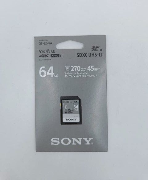 SONY SF-E64 Hi- Speed Memory Card 64Gb Read speed 270mb/ps write