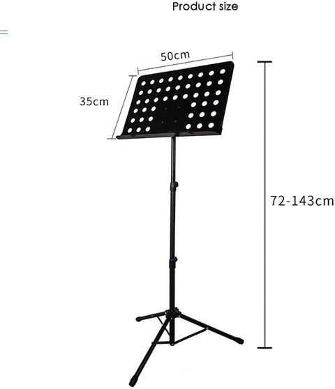 Testudo Foldable Metal Music Stand (Black) - Image 7