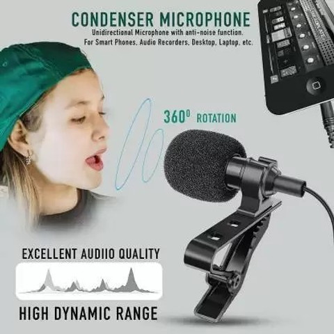 NKL Professional Metal Clip Mic For ,Voice Recording ,DSLR
