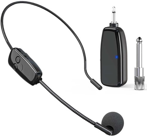 QAWACHH Wireless Headset Mic with Receiver for Speakers of