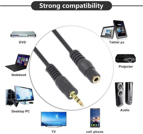 A One AUX Cable 20 meter(4mm) AUX mm Stereo Jack Male to mm Jack  Female FOR CABLE MICROPHONE