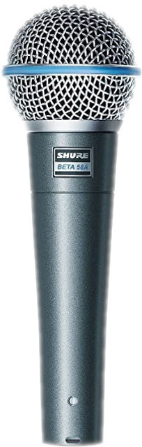 SHURE BETA58A Dynamic Wired Microphone With Foam Windscreen For