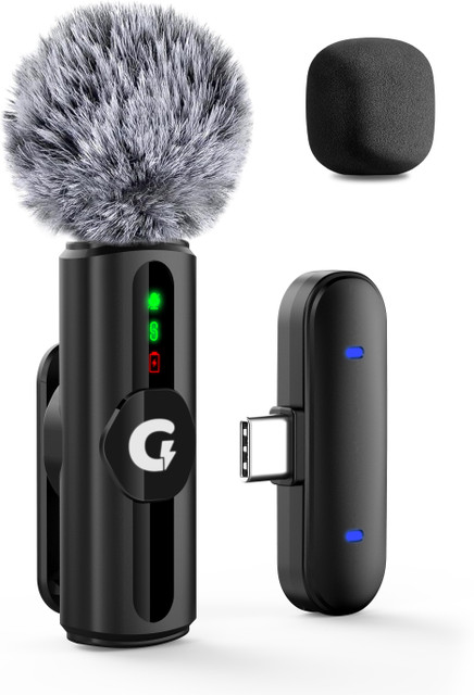 Grenaro Wireless Mic, Cancellation Mic for YouTube, Vlogging