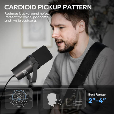 Podcast Mic Best Headset Podcast Digimore D-490 Dynamic Podcast