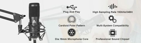 Audio Array Mic Kit For Gaming,Singing & Podcasting | USB Condenser ...