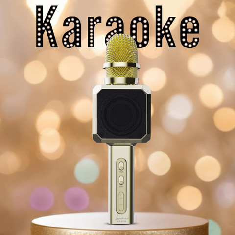 Landmark Karaoke Mic Inbuilt Bluetooth Speaker,Recorder For Smart  Phones,Laptop,Tablet Microphone