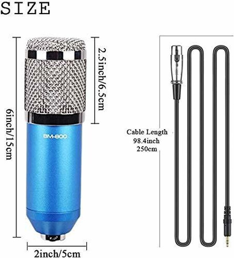 Zucca BM-800 Mic Professional Studio Voice Recording Condenser