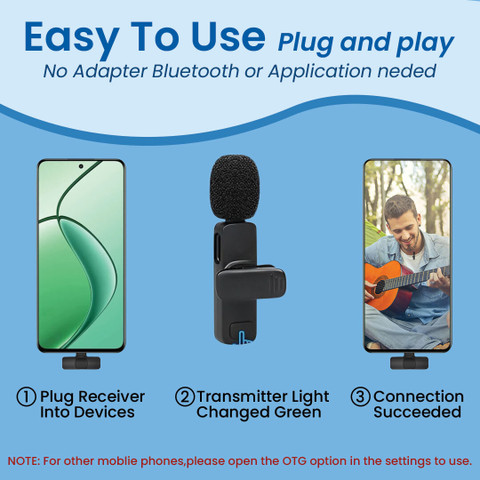 MAK Wireless Lapel for YouTube, Vlogging, Recording for Android