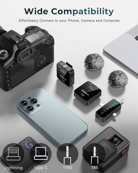 Grenaro Wireless Mike for Vlogging, in Mic for YouTube, Plug