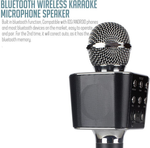 favone Best Quality Microphone Bluetooth Speaker for Karaoke mic for kids/  Singer Microphone