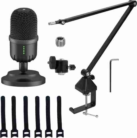 Kreo Rec Podcast Mic for Accessories, Mic Stand, Studio