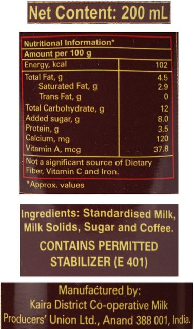 Amul Kool Cafe Milk n Coffee Price in India - Buy Amul Kool Cafe Milk n ...