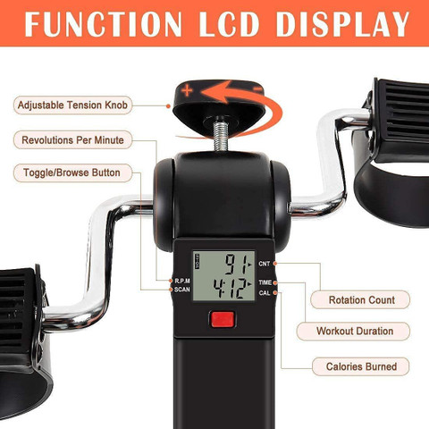 SWADESI BY MCP Folding Pedal Exerciser, Mini Exercise Bike Under