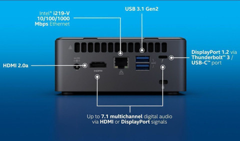Intel BXNUC10I5FNHWA5.99CFCK - Windows 11, Core i5-10210U, Intel