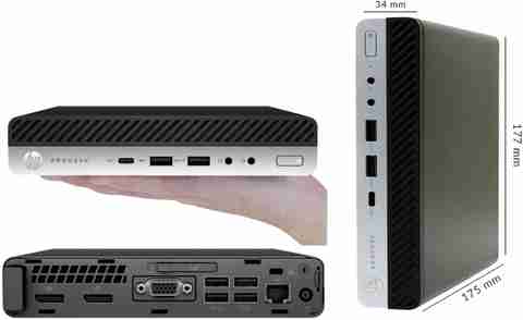 HP Refurbished Tiny PC- Core i5 7th/8GB/256GB NVMe SSD/Win11 with