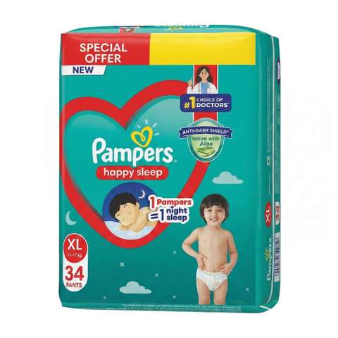 Pampers Happy Sleep XL Diapers 34 Pieces - Image 9