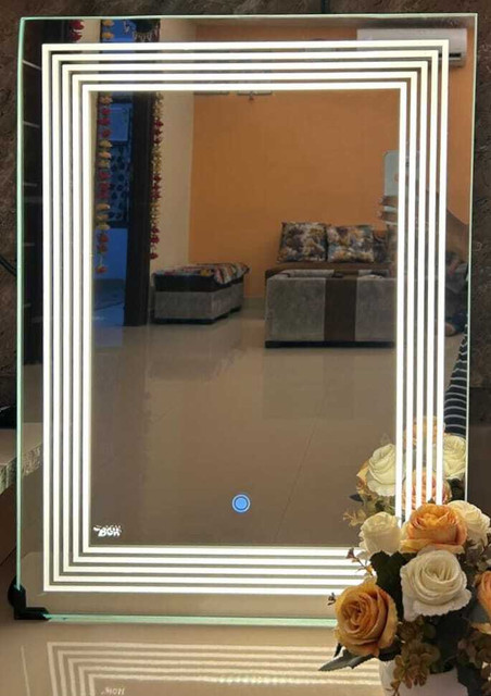 BGH Bathroom Led glass with multiple features 18*24 with triple led Lighted  Mirror