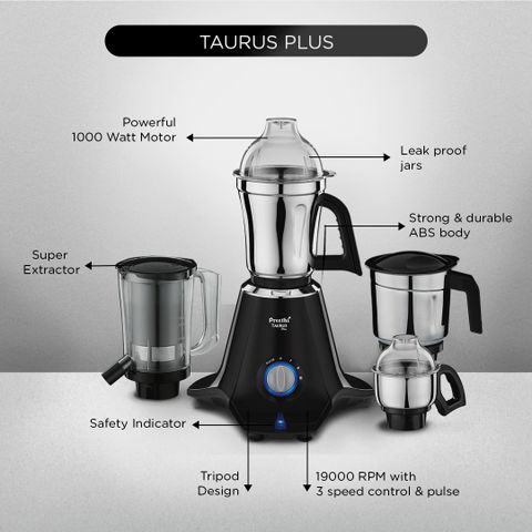 Preethi Taurus 1000 W Mixer Grinder