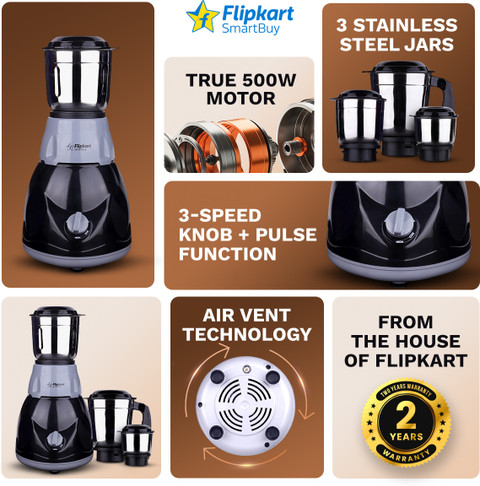 Flipkart SmartBuy Storm Max Neo PowerChef 550 W Juicer Mixer Grinder