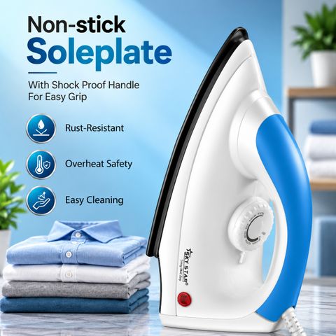 Skystar Supreme Elegant Mixer Grinder & Spectra 1000W Dry Iron Combo - Image 5